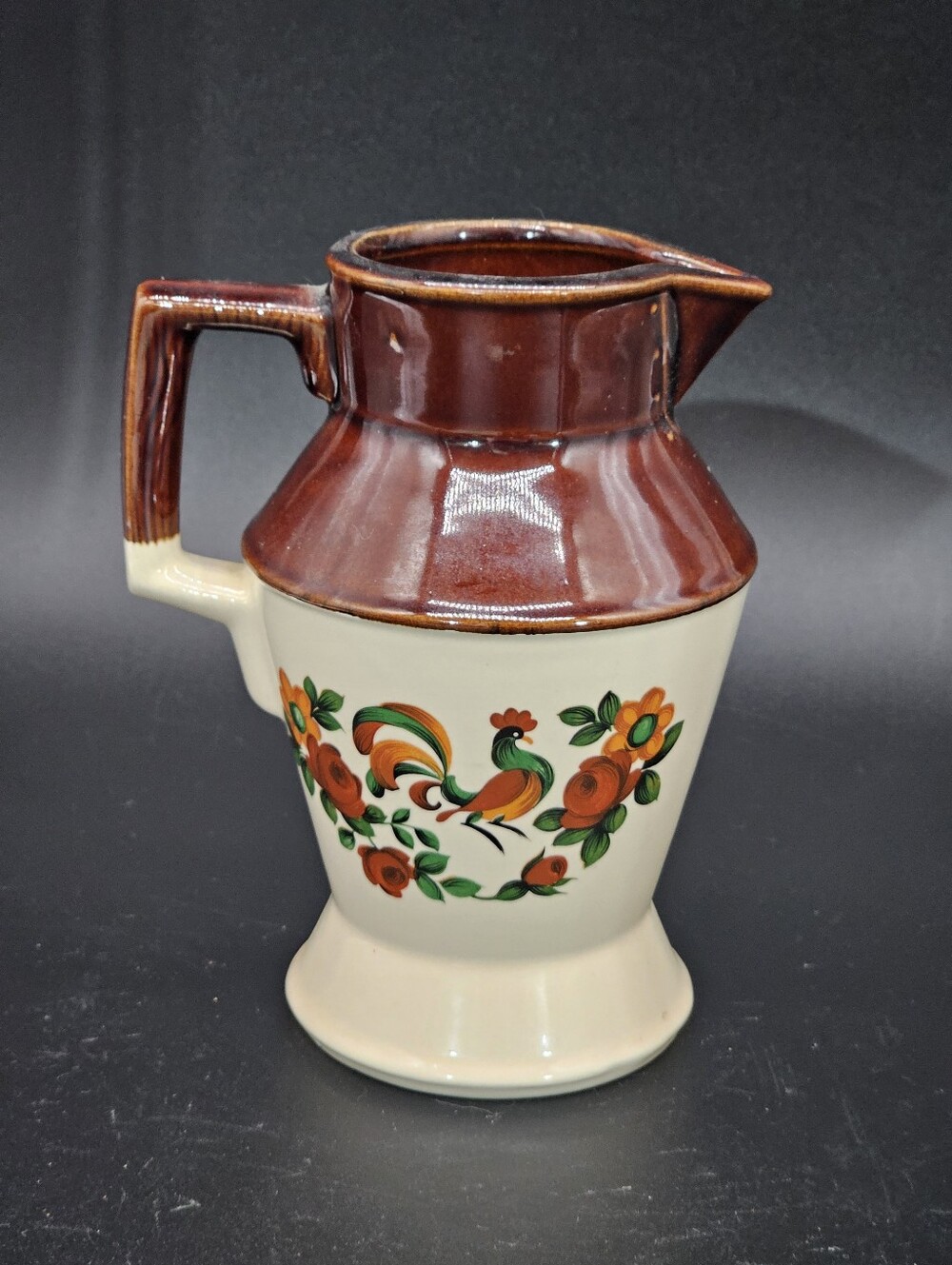 Vintage McCoy Pottery Yorkville Rooster Creamer Pitcher